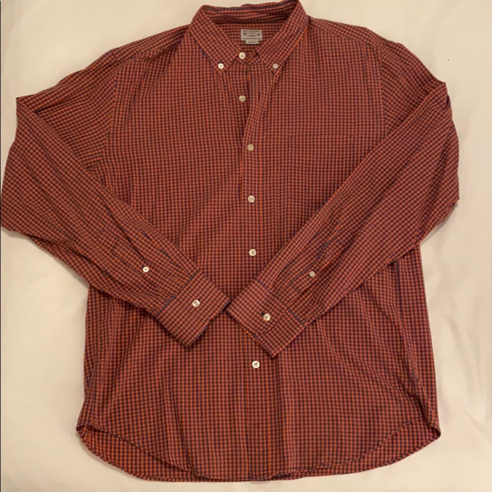 J Crew cotton woven button down - L